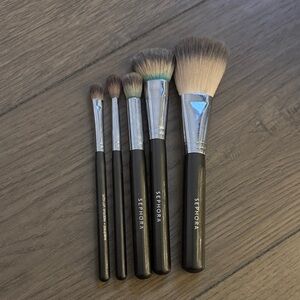 Sephora Black and Silver Makeup Brush Collection